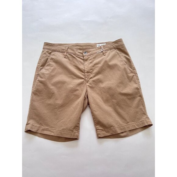 Adriano Goldschmied Other - Adriano Goldschmied Shorts The Wanderer Slim Short Zip Fly Tan Print Men Sz 35R